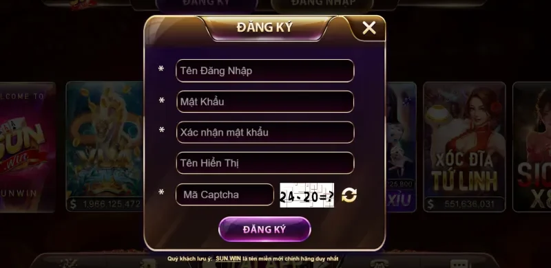Đăng ký Sunwin